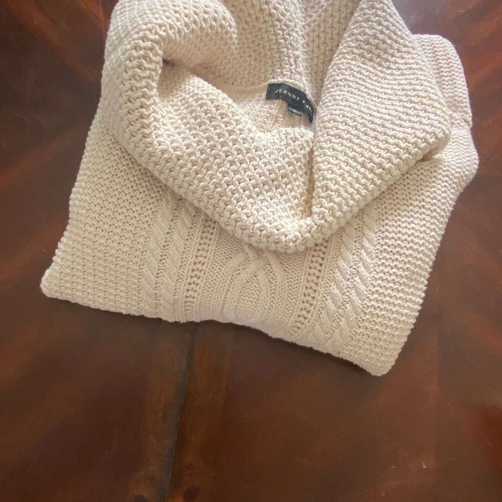 JEANNE PIERRE Cream Cowl Neck Sweater - Picture 5 of 5